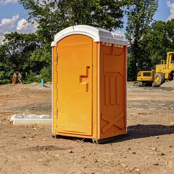 how often are the portable restrooms cleaned and serviced during a rental period in Pavilion Michigan